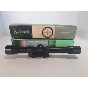 Bushnell Banner 4X Vintage Rifle Scope 71-1402 Box Papers Weaver Mount- '65-'68